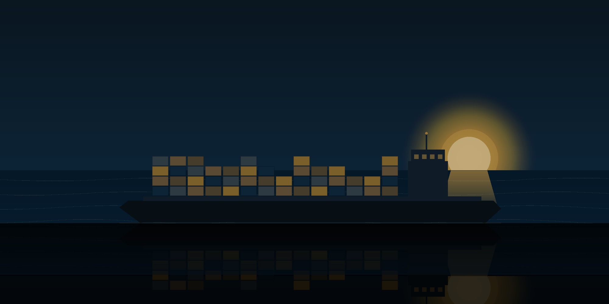 Container ship at sea, illustrating the sister-ship arrest article